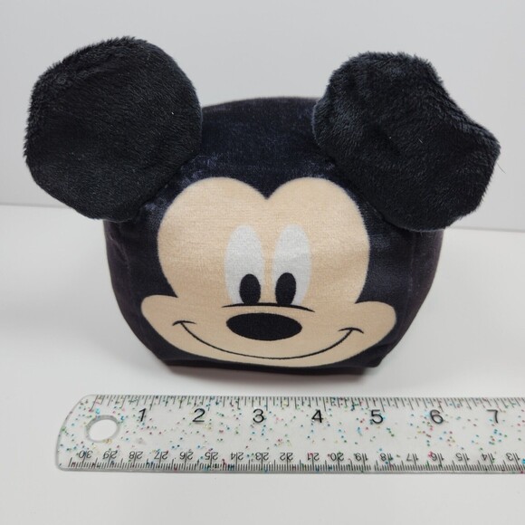 Disney Mickey Mouse Plush Toy Head Pillow  5 inch Soft Cube Stuffed - Picture 7 of 7